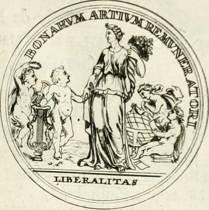 An illustration from Histoire dv roy Lovis le Grand, par les medailles, emblêmes, deuises, jettons, inscriptions, armoiries, et autres monumens publics;, 1691, leaf 70