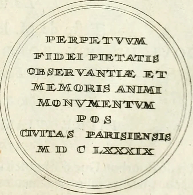 An illustration from Histoire dv roy Lovis le Grand, par les medailles, emblêmes, deuises, jettons, inscriptions, armoiries, et autres monumens publics;, 1691, leaf 70