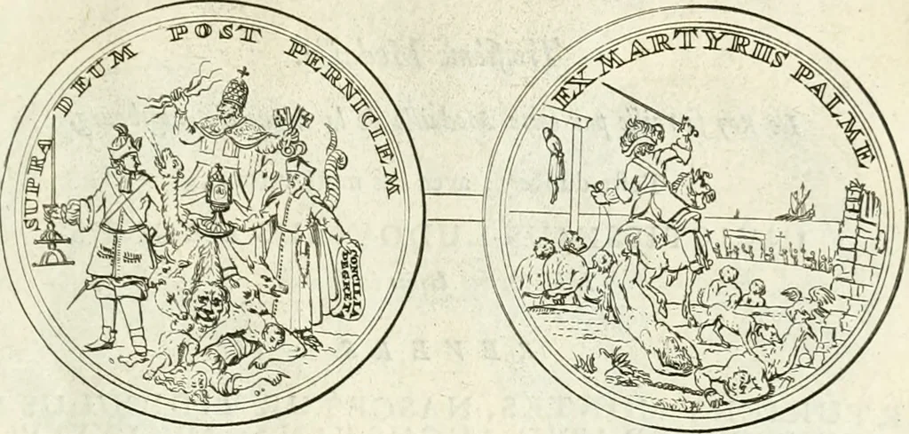 An illustration from Histoire dv roy Lovis le Grand, par les medailles, emblêmes, deuises, jettons, inscriptions, armoiries, et autres monumens publics;, 1691, leaf 82
