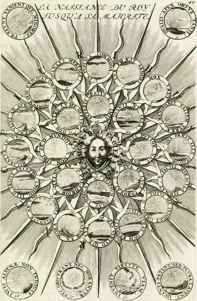 An illustration from Histoire dv roy Lovis le Grand, par les medailles, emblêmes, deuises, jettons, inscriptions, armoiries, et autres monumens publics;, 1691, leaf 92