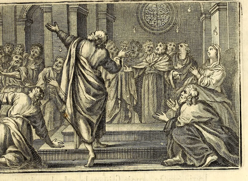 An illustration from Histoire ecclésiastique., 1691, leaf 37