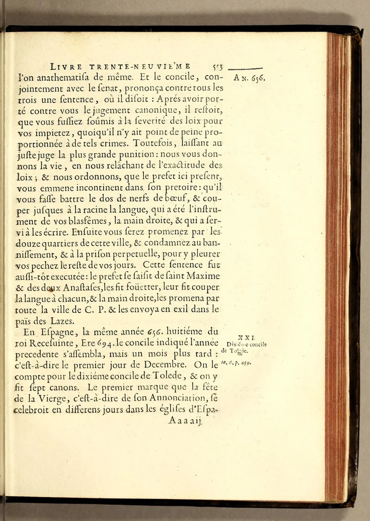 An illustration from Histoire ecclésiastique., 1691, leaf 599