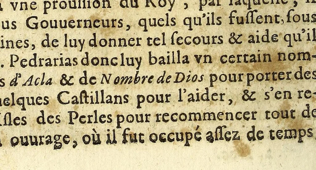 An illustration from Histoire general des voyages et conquestes des Castillans, dans les isles & terre-ferme des Indes Occidentales., 1660, leaf 264