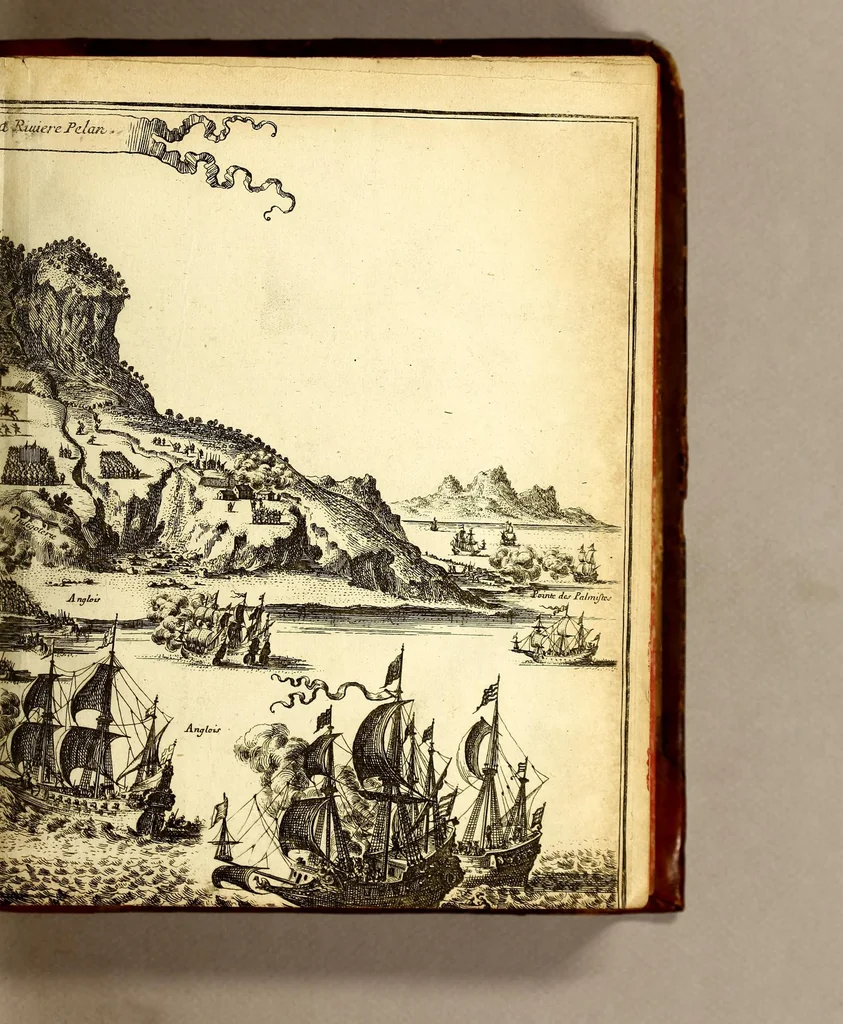 An illustration from Histoire generale des Antilles habitées par les François. : Divisée en deux tomes, et enrichie de cartes & de figures. Tome I [-IV]. ..., 1667, leaf 23