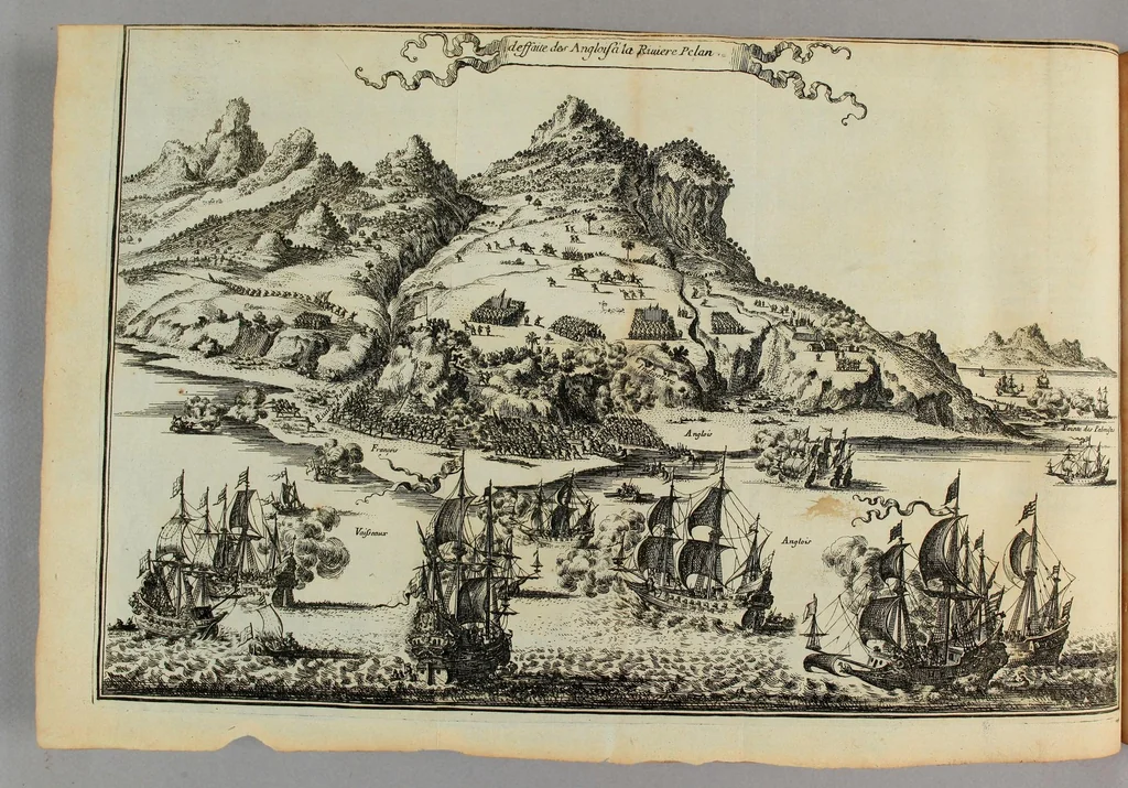 An illustration from Histoire generale des Antilles habitées par les François. : Divisée en deux tomes, et enrichie de cartes & de figures. Tome I [-IV]. ..., 1667, leaf 280