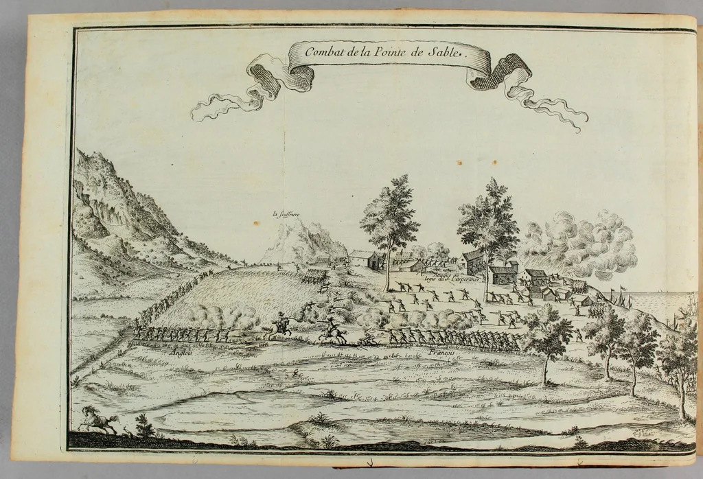 An illustration from Histoire generale des Antilles habitées par les François. : Divisée en deux tomes, et enrichie de cartes & de figures. Tome I [-IV]. ..., 1667, leaf 68
