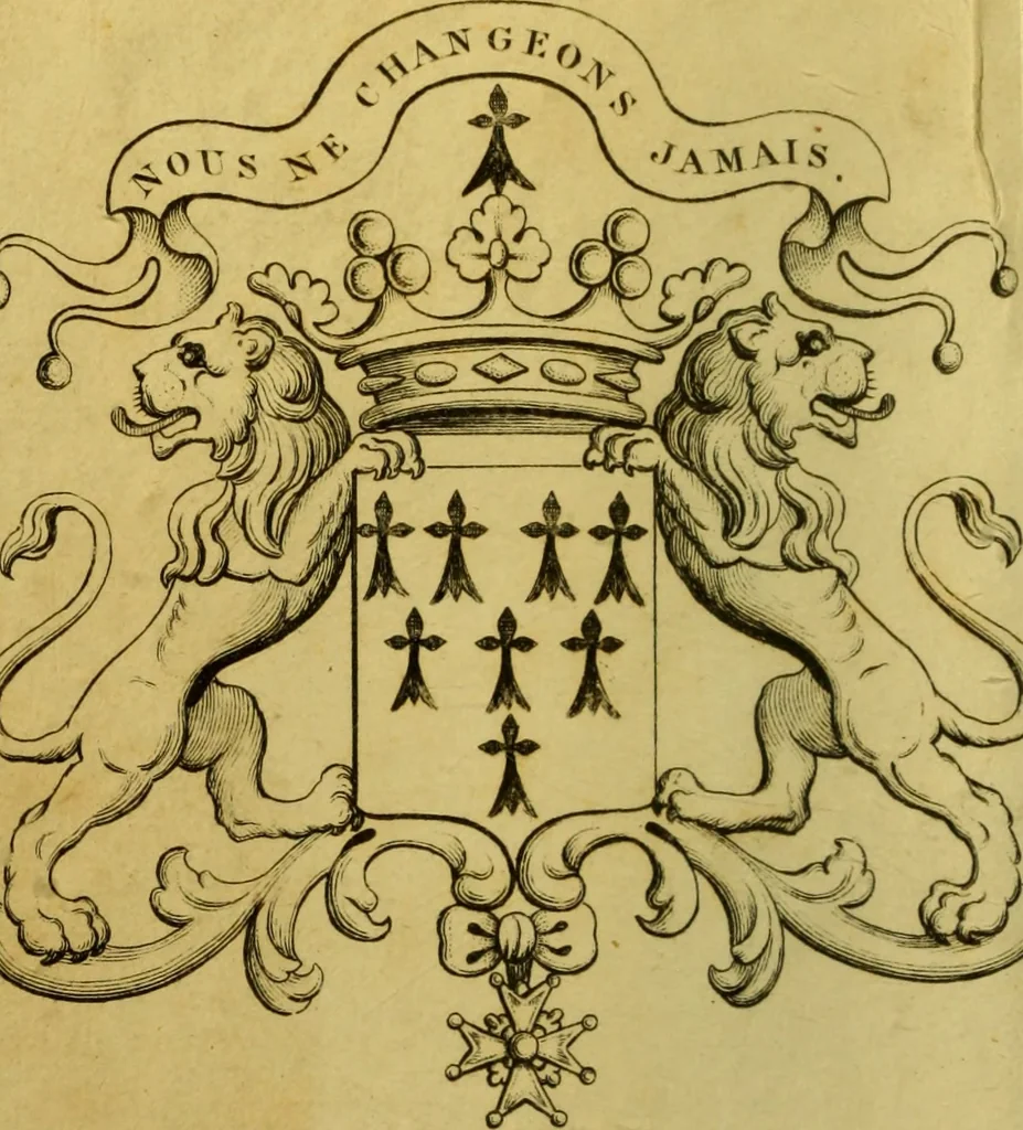 An illustration from Histoire généalogique de la maison de La Trémoille, 1668, leaf 1