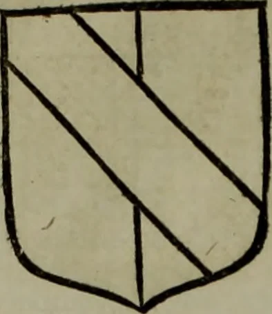 An illustration from Histoire généalogique et chronologique de la maison royale de France, des pairs, grands officiers de la couronne & de la maison du roy & des anciens barons du royaume : avec les qualitez, l'origine, le progrés & les armes de leurs familles; ensemble les statuts & le catalogue des chevaliers, commandeurs, & officiers de l'ordre du S. Esprit : le tovt dressé svr titres originaux, svr les registres des chartes du roy, du parlement, de la chambre des comptes, & du châtelet de Paris, cartulaires, manuscrits de la bibliotheque du roy, & d'autres cabinets curieux, 1726, leaf 109