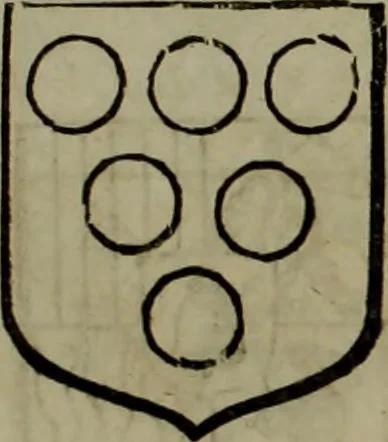 An illustration from Histoire généalogique et chronologique de la maison royale de France, des pairs, grands officiers de la couronne & de la maison du roy & des anciens barons du royaume : avec les qualitez, l'origine, le progrés & les armes de leurs familles; ensemble les statuts & le catalogue des chevaliers, commandeurs, & officiers de l'ordre du S. Esprit : le tovt dressé svr titres originaux, svr les registres des chartes du roy, du parlement, de la chambre des comptes, & du châtelet de Paris, cartulaires, manuscrits de la bibliotheque du roy, & d'autres cabinets curieux, 1726, leaf 116