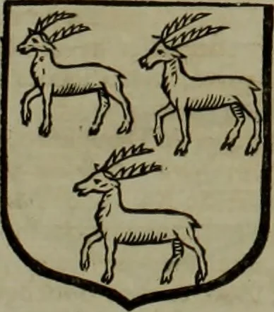 An illustration from Histoire généalogique et chronologique de la maison royale de France, des pairs, grands officiers de la couronne & de la maison du roy & des anciens barons du royaume : avec les qualitez, l'origine, le progrés & les armes de leurs familles; ensemble les statuts & le catalogue des chevaliers, commandeurs, & officiers de l'ordre du S. Esprit : le tovt dressé svr titres originaux, svr les registres des chartes du roy, du parlement, de la chambre des comptes, & du châtelet de Paris, cartulaires, manuscrits de la bibliotheque du roy, & d'autres cabinets curieux, 1726, leaf 120