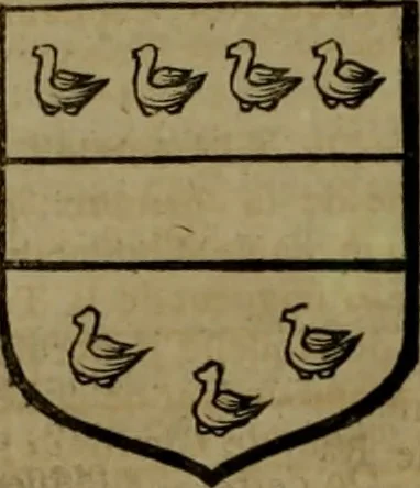 An illustration from Histoire généalogique et chronologique de la maison royale de France, des pairs, grands officiers de la couronne & de la maison du roy & des anciens barons du royaume : avec les qualitez, l'origine, le progrés & les armes de leurs familles; ensemble les statuts & le catalogue des chevaliers, commandeurs, & officiers de l'ordre du S. Esprit : le tovt dressé svr titres originaux, svr les registres des chartes du roy, du parlement, de la chambre des comptes, & du châtelet de Paris, cartulaires, manuscrits de la bibliotheque du roy, & d'autres cabinets curieux, 1726, leaf 123