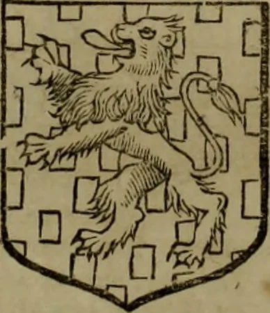 An illustration from Histoire généalogique et chronologique de la maison royale de France, des pairs, grands officiers de la couronne & de la maison du roy & des anciens barons du royaume : avec les qualitez, l'origine, le progrés & les armes de leurs familles; ensemble les statuts & le catalogue des chevaliers, commandeurs, & officiers de l'ordre du S. Esprit : le tovt dressé svr titres originaux, svr les registres des chartes du roy, du parlement, de la chambre des comptes, & du châtelet de Paris, cartulaires, manuscrits de la bibliotheque du roy, & d'autres cabinets curieux, 1726, leaf 133