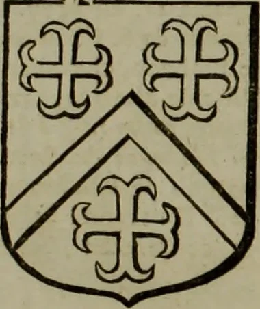 An illustration from Histoire généalogique et chronologique de la maison royale de France, des pairs, grands officiers de la couronne & de la maison du roy & des anciens barons du royaume : avec les qualitez, l'origine, le progrés & les armes de leurs familles; ensemble les statuts & le catalogue des chevaliers, commandeurs, & officiers de l'ordre du S. Esprit : le tovt dressé svr titres originaux, svr les registres des chartes du roy, du parlement, de la chambre des comptes, & du châtelet de Paris, cartulaires, manuscrits de la bibliotheque du roy, & d'autres cabinets curieux, 1726, leaf 134