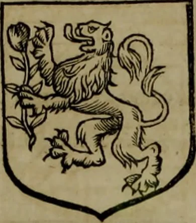 An illustration from Histoire généalogique et chronologique de la maison royale de France, des pairs, grands officiers de la couronne & de la maison du roy & des anciens barons du royaume : avec les qualitez, l'origine, le progrés & les armes de leurs familles; ensemble les statuts & le catalogue des chevaliers, commandeurs, & officiers de l'ordre du S. Esprit : le tovt dressé svr titres originaux, svr les registres des chartes du roy, du parlement, de la chambre des comptes, & du châtelet de Paris, cartulaires, manuscrits de la bibliotheque du roy, & d'autres cabinets curieux, 1726, leaf 139