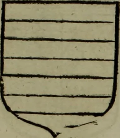 An illustration from Histoire généalogique et chronologique de la maison royale de France, des pairs, grands officiers de la couronne & de la maison du roy & des anciens barons du royaume : avec les qualitez, l'origine, le progrés & les armes de leurs familles; ensemble les statuts & le catalogue des chevaliers, commandeurs, & officiers de l'ordre du S. Esprit : le tovt dressé svr titres originaux, svr les registres des chartes du roy, du parlement, de la chambre des comptes, & du châtelet de Paris, cartulaires, manuscrits de la bibliotheque du roy, & d'autres cabinets curieux, 1726, leaf 142