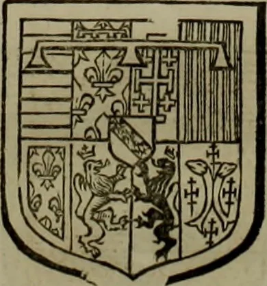 An illustration from Histoire généalogique et chronologique de la maison royale de France, des pairs, grands officiers de la couronne & de la maison du roy & des anciens barons du royaume : avec les qualitez, l'origine, le progrés & les armes de leurs familles; ensemble les statuts & le catalogue des chevaliers, commandeurs, & officiers de l'ordre du S. Esprit : le tovt dressé svr titres originaux, svr les registres des chartes du roy, du parlement, de la chambre des comptes, & du châtelet de Paris, cartulaires, manuscrits de la bibliotheque du roy, & d'autres cabinets curieux, 1726, leaf 145