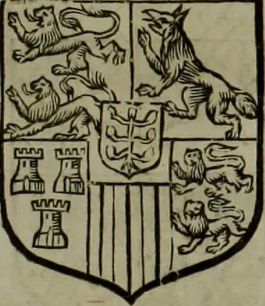 An illustration from Histoire généalogique et chronologique de la maison royale de France, des pairs, grands officiers de la couronne & de la maison du roy & des anciens barons du royaume : avec les qualitez, l'origine, le progrés & les armes de leurs familles; ensemble les statuts & le catalogue des chevaliers, commandeurs, & officiers de l'ordre du S. Esprit : le tovt dressé svr titres originaux, svr les registres des chartes du roy, du parlement, de la chambre des comptes, & du châtelet de Paris, cartulaires, manuscrits de la bibliotheque du roy, & d'autres cabinets curieux, 1726, leaf 148