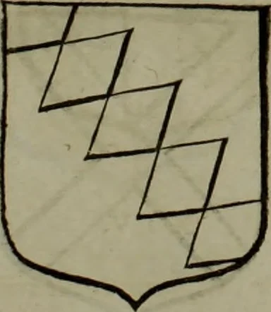 An illustration from Histoire généalogique et chronologique de la maison royale de France, des pairs, grands officiers de la couronne & de la maison du roy & des anciens barons du royaume : avec les qualitez, l'origine, le progrés & les armes de leurs familles; ensemble les statuts & le catalogue des chevaliers, commandeurs, & officiers de l'ordre du S. Esprit : le tovt dressé svr titres originaux, svr les registres des chartes du roy, du parlement, de la chambre des comptes, & du châtelet de Paris, cartulaires, manuscrits de la bibliotheque du roy, & d'autres cabinets curieux, 1726, leaf 148