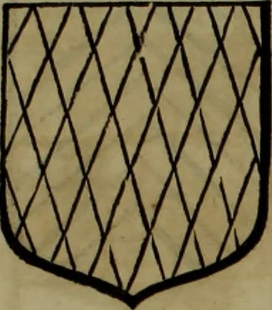 An illustration from Histoire généalogique et chronologique de la maison royale de France, des pairs, grands officiers de la couronne & de la maison du roy & des anciens barons du royaume : avec les qualitez, l'origine, le progrés & les armes de leurs familles; ensemble les statuts & le catalogue des chevaliers, commandeurs, & officiers de l'ordre du S. Esprit : le tovt dressé svr titres originaux, svr les registres des chartes du roy, du parlement, de la chambre des comptes, & du châtelet de Paris, cartulaires, manuscrits de la bibliotheque du roy, & d'autres cabinets curieux, 1726, leaf 150