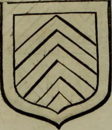 An illustration from Histoire généalogique et chronologique de la maison royale de France, des pairs, grands officiers de la couronne & de la maison du roy & des anciens barons du royaume : avec les qualitez, l'origine, le progrés & les armes de leurs familles; ensemble les statuts & le catalogue des chevaliers, commandeurs, & officiers de l'ordre du S. Esprit : le tovt dressé svr titres originaux, svr les registres des chartes du roy, du parlement, de la chambre des comptes, & du châtelet de Paris, cartulaires, manuscrits de la bibliotheque du roy, & d'autres cabinets curieux, 1726, leaf 157