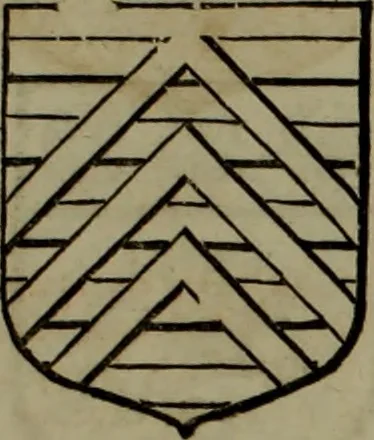 An illustration from Histoire généalogique et chronologique de la maison royale de France, des pairs, grands officiers de la couronne & de la maison du roy & des anciens barons du royaume : avec les qualitez, l'origine, le progrés & les armes de leurs familles; ensemble les statuts & le catalogue des chevaliers, commandeurs, & officiers de l'ordre du S. Esprit : le tovt dressé svr titres originaux, svr les registres des chartes du roy, du parlement, de la chambre des comptes, & du châtelet de Paris, cartulaires, manuscrits de la bibliotheque du roy, & d'autres cabinets curieux, 1726, leaf 164