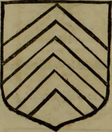 An illustration from Histoire généalogique et chronologique de la maison royale de France, des pairs, grands officiers de la couronne & de la maison du roy & des anciens barons du royaume : avec les qualitez, l'origine, le progrés & les armes de leurs familles; ensemble les statuts & le catalogue des chevaliers, commandeurs, & officiers de l'ordre du S. Esprit : le tovt dressé svr titres originaux, svr les registres des chartes du roy, du parlement, de la chambre des comptes, & du châtelet de Paris, cartulaires, manuscrits de la bibliotheque du roy, & d'autres cabinets curieux, 1726, leaf 166
