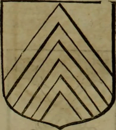 An illustration from Histoire généalogique et chronologique de la maison royale de France, des pairs, grands officiers de la couronne & de la maison du roy & des anciens barons du royaume : avec les qualitez, l'origine, le progrés & les armes de leurs familles; ensemble les statuts & le catalogue des chevaliers, commandeurs, & officiers de l'ordre du S. Esprit : le tovt dressé svr titres originaux, svr les registres des chartes du roy, du parlement, de la chambre des comptes, & du châtelet de Paris, cartulaires, manuscrits de la bibliotheque du roy, & d'autres cabinets curieux, 1726, leaf 166