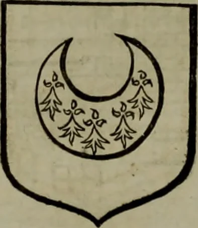 An illustration from Histoire généalogique et chronologique de la maison royale de France, des pairs, grands officiers de la couronne & de la maison du roy & des anciens barons du royaume : avec les qualitez, l'origine, le progrés & les armes de leurs familles; ensemble les statuts & le catalogue des chevaliers, commandeurs, & officiers de l'ordre du S. Esprit : le tovt dressé svr titres originaux, svr les registres des chartes du roy, du parlement, de la chambre des comptes, & du châtelet de Paris, cartulaires, manuscrits de la bibliotheque du roy, & d'autres cabinets curieux, 1726, leaf 181