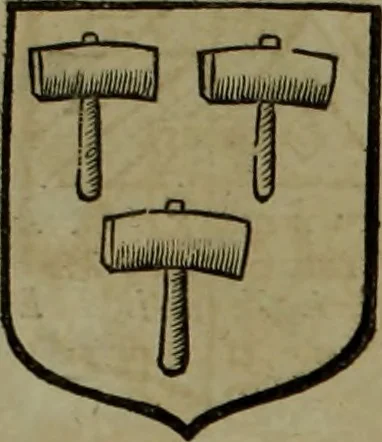 An illustration from Histoire généalogique et chronologique de la maison royale de France, des pairs, grands officiers de la couronne & de la maison du roy & des anciens barons du royaume : avec les qualitez, l'origine, le progrés & les armes de leurs familles; ensemble les statuts & le catalogue des chevaliers, commandeurs, & officiers de l'ordre du S. Esprit : le tovt dressé svr titres originaux, svr les registres des chartes du roy, du parlement, de la chambre des comptes, & du châtelet de Paris, cartulaires, manuscrits de la bibliotheque du roy, & d'autres cabinets curieux, 1726, leaf 188