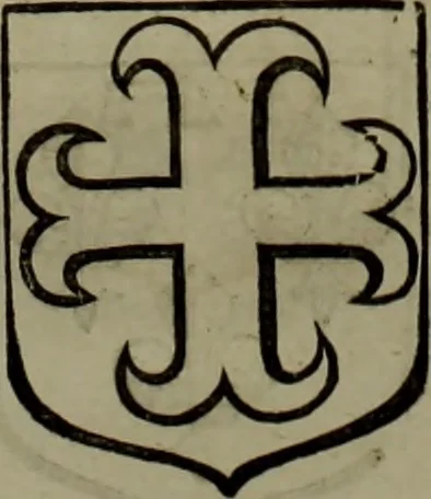 An illustration from Histoire généalogique et chronologique de la maison royale de France, des pairs, grands officiers de la couronne & de la maison du roy & des anciens barons du royaume : avec les qualitez, l'origine, le progrés & les armes de leurs familles; ensemble les statuts & le catalogue des chevaliers, commandeurs, & officiers de l'ordre du S. Esprit : le tovt dressé svr titres originaux, svr les registres des chartes du roy, du parlement, de la chambre des comptes, & du châtelet de Paris, cartulaires, manuscrits de la bibliotheque du roy, & d'autres cabinets curieux, 1726, leaf 191
