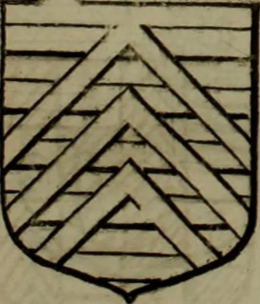 An illustration from Histoire généalogique et chronologique de la maison royale de France, des pairs, grands officiers de la couronne & de la maison du roy & des anciens barons du royaume : avec les qualitez, l'origine, le progrés & les armes de leurs familles; ensemble les statuts & le catalogue des chevaliers, commandeurs, & officiers de l'ordre du S. Esprit : le tovt dressé svr titres originaux, svr les registres des chartes du roy, du parlement, de la chambre des comptes, & du châtelet de Paris, cartulaires, manuscrits de la bibliotheque du roy, & d'autres cabinets curieux, 1726, leaf 196