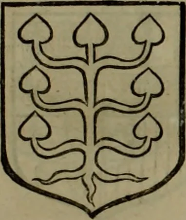 An illustration from Histoire généalogique et chronologique de la maison royale de France, des pairs, grands officiers de la couronne & de la maison du roy & des anciens barons du royaume : avec les qualitez, l'origine, le progrés & les armes de leurs familles; ensemble les statuts & le catalogue des chevaliers, commandeurs, & officiers de l'ordre du S. Esprit : le tovt dressé svr titres originaux, svr les registres des chartes du roy, du parlement, de la chambre des comptes, & du châtelet de Paris, cartulaires, manuscrits de la bibliotheque du roy, & d'autres cabinets curieux, 1726, leaf 198