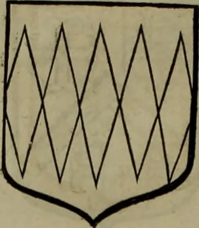 An illustration from Histoire généalogique et chronologique de la maison royale de France, des pairs, grands officiers de la couronne & de la maison du roy & des anciens barons du royaume : avec les qualitez, l'origine, le progrés & les armes de leurs familles; ensemble les statuts & le catalogue des chevaliers, commandeurs, & officiers de l'ordre du S. Esprit : le tovt dressé svr titres originaux, svr les registres des chartes du roy, du parlement, de la chambre des comptes, & du châtelet de Paris, cartulaires, manuscrits de la bibliotheque du roy, & d'autres cabinets curieux, 1726, leaf 199