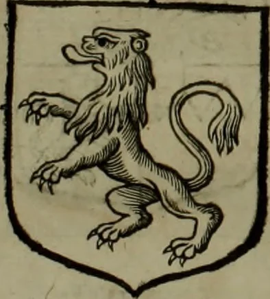 An illustration from Histoire généalogique et chronologique de la maison royale de France, des pairs, grands officiers de la couronne & de la maison du roy & des anciens barons du royaume : avec les qualitez, l'origine, le progrés & les armes de leurs familles; ensemble les statuts & le catalogue des chevaliers, commandeurs, & officiers de l'ordre du S. Esprit : le tovt dressé svr titres originaux, svr les registres des chartes du roy, du parlement, de la chambre des comptes, & du châtelet de Paris, cartulaires, manuscrits de la bibliotheque du roy, & d'autres cabinets curieux, 1726, leaf 210