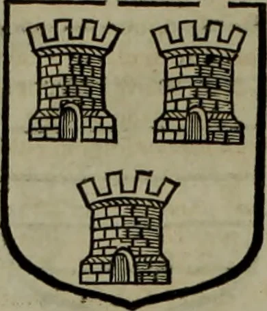 An illustration from Histoire généalogique et chronologique de la maison royale de France, des pairs, grands officiers de la couronne & de la maison du roy & des anciens barons du royaume : avec les qualitez, l'origine, le progrés & les armes de leurs familles; ensemble les statuts & le catalogue des chevaliers, commandeurs, & officiers de l'ordre du S. Esprit : le tovt dressé svr titres originaux, svr les registres des chartes du roy, du parlement, de la chambre des comptes, & du châtelet de Paris, cartulaires, manuscrits de la bibliotheque du roy, & d'autres cabinets curieux, 1726, leaf 211