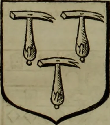 An illustration from Histoire généalogique et chronologique de la maison royale de France, des pairs, grands officiers de la couronne & de la maison du roy & des anciens barons du royaume : avec les qualitez, l'origine, le progrés & les armes de leurs familles; ensemble les statuts & le catalogue des chevaliers, commandeurs, & officiers de l'ordre du S. Esprit : le tovt dressé svr titres originaux, svr les registres des chartes du roy, du parlement, de la chambre des comptes, & du châtelet de Paris, cartulaires, manuscrits de la bibliotheque du roy, & d'autres cabinets curieux, 1726, leaf 214
