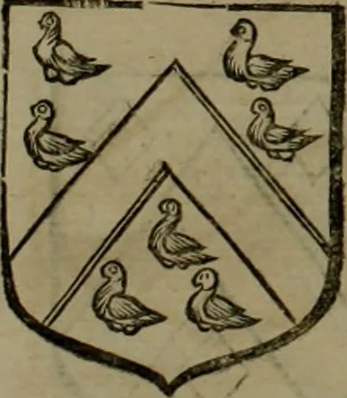 An illustration from Histoire généalogique et chronologique de la maison royale de France, des pairs, grands officiers de la couronne & de la maison du roy & des anciens barons du royaume : avec les qualitez, l'origine, le progrés & les armes de leurs familles; ensemble les statuts & le catalogue des chevaliers, commandeurs, & officiers de l'ordre du S. Esprit : le tovt dressé svr titres originaux, svr les registres des chartes du roy, du parlement, de la chambre des comptes, & du châtelet de Paris, cartulaires, manuscrits de la bibliotheque du roy, & d'autres cabinets curieux, 1726, leaf 232