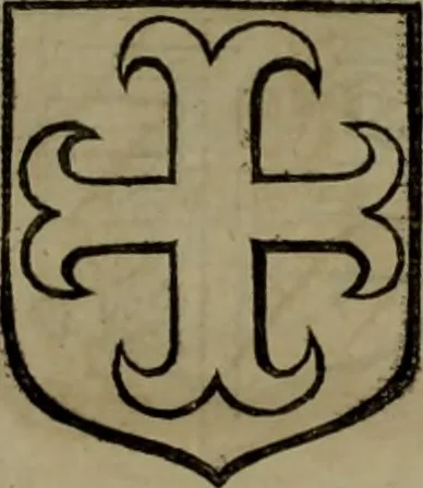An illustration from Histoire généalogique et chronologique de la maison royale de France, des pairs, grands officiers de la couronne & de la maison du roy & des anciens barons du royaume : avec les qualitez, l'origine, le progrés & les armes de leurs familles; ensemble les statuts & le catalogue des chevaliers, commandeurs, & officiers de l'ordre du S. Esprit : le tovt dressé svr titres originaux, svr les registres des chartes du roy, du parlement, de la chambre des comptes, & du châtelet de Paris, cartulaires, manuscrits de la bibliotheque du roy, & d'autres cabinets curieux, 1726, leaf 233
