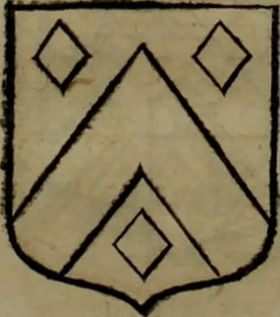 An illustration from Histoire généalogique et chronologique de la maison royale de France, des pairs, grands officiers de la couronne & de la maison du roy & des anciens barons du royaume : avec les qualitez, l'origine, le progrés & les armes de leurs familles; ensemble les statuts & le catalogue des chevaliers, commandeurs, & officiers de l'ordre du S. Esprit : le tovt dressé svr titres originaux, svr les registres des chartes du roy, du parlement, de la chambre des comptes, & du châtelet de Paris, cartulaires, manuscrits de la bibliotheque du roy, & d'autres cabinets curieux, 1726, leaf 233