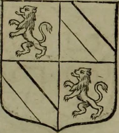 An illustration from Histoire généalogique et chronologique de la maison royale de France, des pairs, grands officiers de la couronne & de la maison du roy & des anciens barons du royaume : avec les qualitez, l'origine, le progrés & les armes de leurs familles; ensemble les statuts & le catalogue des chevaliers, commandeurs, & officiers de l'ordre du S. Esprit : le tovt dressé svr titres originaux, svr les registres des chartes du roy, du parlement, de la chambre des comptes, & du châtelet de Paris, cartulaires, manuscrits de la bibliotheque du roy, & d'autres cabinets curieux, 1726, leaf 234