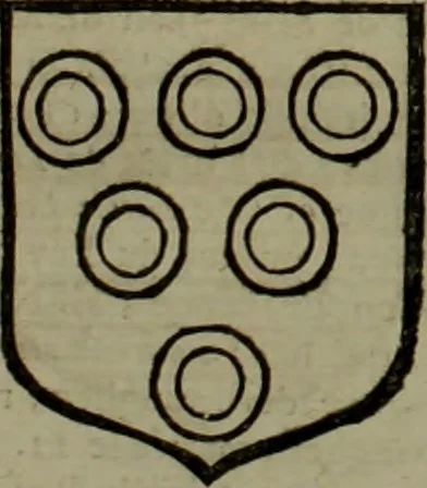 An illustration from Histoire généalogique et chronologique de la maison royale de France, des pairs, grands officiers de la couronne & de la maison du roy & des anciens barons du royaume : avec les qualitez, l'origine, le progrés & les armes de leurs familles; ensemble les statuts & le catalogue des chevaliers, commandeurs, & officiers de l'ordre du S. Esprit : le tovt dressé svr titres originaux, svr les registres des chartes du roy, du parlement, de la chambre des comptes, & du châtelet de Paris, cartulaires, manuscrits de la bibliotheque du roy, & d'autres cabinets curieux, 1726, leaf 236
