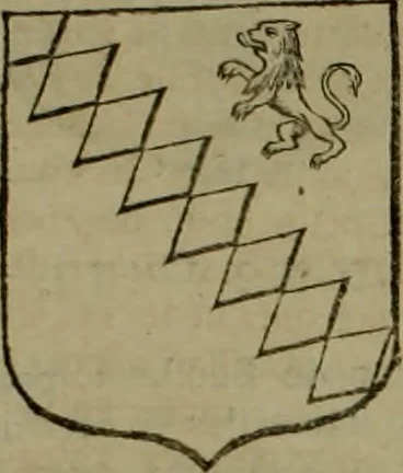 An illustration from Histoire généalogique et chronologique de la maison royale de France, des pairs, grands officiers de la couronne & de la maison du roy & des anciens barons du royaume : avec les qualitez, l'origine, le progrés & les armes de leurs familles; ensemble les statuts & le catalogue des chevaliers, commandeurs, & officiers de l'ordre du S. Esprit : le tovt dressé svr titres originaux, svr les registres des chartes du roy, du parlement, de la chambre des comptes, & du châtelet de Paris, cartulaires, manuscrits de la bibliotheque du roy, & d'autres cabinets curieux, 1726, leaf 238