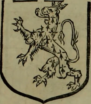 An illustration from Histoire généalogique et chronologique de la maison royale de France, des pairs, grands officiers de la couronne & de la maison du roy & des anciens barons du royaume : avec les qualitez, l'origine, le progrés & les armes de leurs familles; ensemble les statuts & le catalogue des chevaliers, commandeurs, & officiers de l'ordre du S. Esprit : le tovt dressé svr titres originaux, svr les registres des chartes du roy, du parlement, de la chambre des comptes, & du châtelet de Paris, cartulaires, manuscrits de la bibliotheque du roy, & d'autres cabinets curieux, 1726, leaf 244