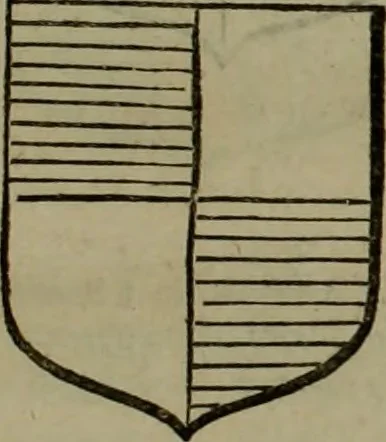 An illustration from Histoire généalogique et chronologique de la maison royale de France, des pairs, grands officiers de la couronne & de la maison du roy & des anciens barons du royaume : avec les qualitez, l'origine, le progrés & les armes de leurs familles; ensemble les statuts & le catalogue des chevaliers, commandeurs, & officiers de l'ordre du S. Esprit : le tovt dressé svr titres originaux, svr les registres des chartes du roy, du parlement, de la chambre des comptes, & du châtelet de Paris, cartulaires, manuscrits de la bibliotheque du roy, & d'autres cabinets curieux, 1726, leaf 246