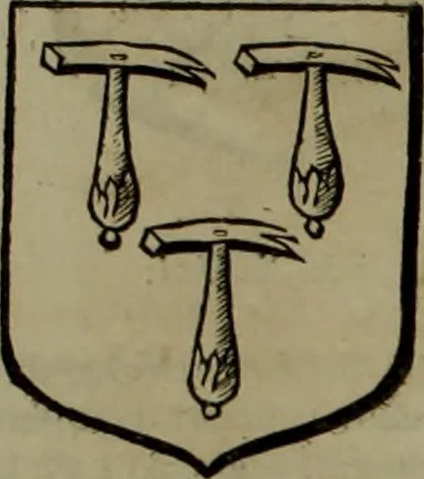 An illustration from Histoire généalogique et chronologique de la maison royale de France, des pairs, grands officiers de la couronne & de la maison du roy & des anciens barons du royaume : avec les qualitez, l'origine, le progrés & les armes de leurs familles; ensemble les statuts & le catalogue des chevaliers, commandeurs, & officiers de l'ordre du S. Esprit : le tovt dressé svr titres originaux, svr les registres des chartes du roy, du parlement, de la chambre des comptes, & du châtelet de Paris, cartulaires, manuscrits de la bibliotheque du roy, & d'autres cabinets curieux, 1726, leaf 250