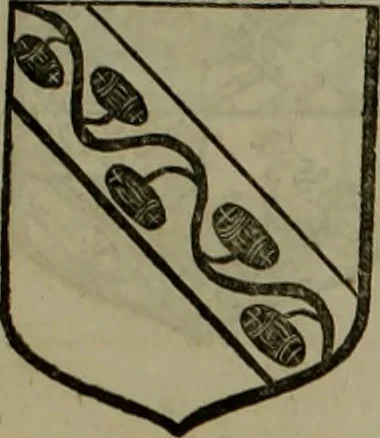 An illustration from Histoire généalogique et chronologique de la maison royale de France, des pairs, grands officiers de la couronne & de la maison du roy & des anciens barons du royaume : avec les qualitez, l'origine, le progrés & les armes de leurs familles; ensemble les statuts & le catalogue des chevaliers, commandeurs, & officiers de l'ordre du S. Esprit : le tovt dressé svr titres originaux, svr les registres des chartes du roy, du parlement, de la chambre des comptes, & du châtelet de Paris, cartulaires, manuscrits de la bibliotheque du roy, & d'autres cabinets curieux, 1726, leaf 262