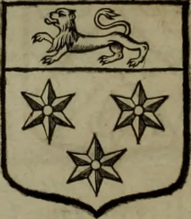 An illustration from Histoire généalogique et chronologique de la maison royale de France, des pairs, grands officiers de la couronne & de la maison du roy & des anciens barons du royaume : avec les qualitez, l'origine, le progrés & les armes de leurs familles; ensemble les statuts & le catalogue des chevaliers, commandeurs, & officiers de l'ordre du S. Esprit : le tovt dressé svr titres originaux, svr les registres des chartes du roy, du parlement, de la chambre des comptes, & du châtelet de Paris, cartulaires, manuscrits de la bibliotheque du roy, & d'autres cabinets curieux, 1726, leaf 263