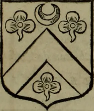 An illustration from Histoire généalogique et chronologique de la maison royale de France, des pairs, grands officiers de la couronne & de la maison du roy & des anciens barons du royaume : avec les qualitez, l'origine, le progrés & les armes de leurs familles; ensemble les statuts & le catalogue des chevaliers, commandeurs, & officiers de l'ordre du S. Esprit : le tovt dressé svr titres originaux, svr les registres des chartes du roy, du parlement, de la chambre des comptes, & du châtelet de Paris, cartulaires, manuscrits de la bibliotheque du roy, & d'autres cabinets curieux, 1726, leaf 264