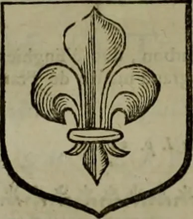 An illustration from Histoire généalogique et chronologique de la maison royale de France, des pairs, grands officiers de la couronne & de la maison du roy & des anciens barons du royaume : avec les qualitez, l'origine, le progrés & les armes de leurs familles; ensemble les statuts & le catalogue des chevaliers, commandeurs, & officiers de l'ordre du S. Esprit : le tovt dressé svr titres originaux, svr les registres des chartes du roy, du parlement, de la chambre des comptes, & du châtelet de Paris, cartulaires, manuscrits de la bibliotheque du roy, & d'autres cabinets curieux, 1726, leaf 267