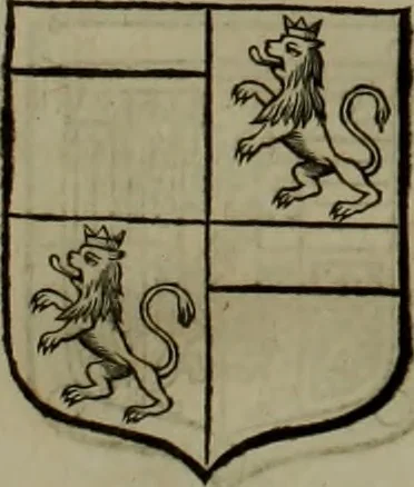 An illustration from Histoire généalogique et chronologique de la maison royale de France, des pairs, grands officiers de la couronne & de la maison du roy & des anciens barons du royaume : avec les qualitez, l'origine, le progrés & les armes de leurs familles; ensemble les statuts & le catalogue des chevaliers, commandeurs, & officiers de l'ordre du S. Esprit : le tovt dressé svr titres originaux, svr les registres des chartes du roy, du parlement, de la chambre des comptes, & du châtelet de Paris, cartulaires, manuscrits de la bibliotheque du roy, & d'autres cabinets curieux, 1726, leaf 272